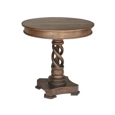 Harte solid wood store pedestal end table